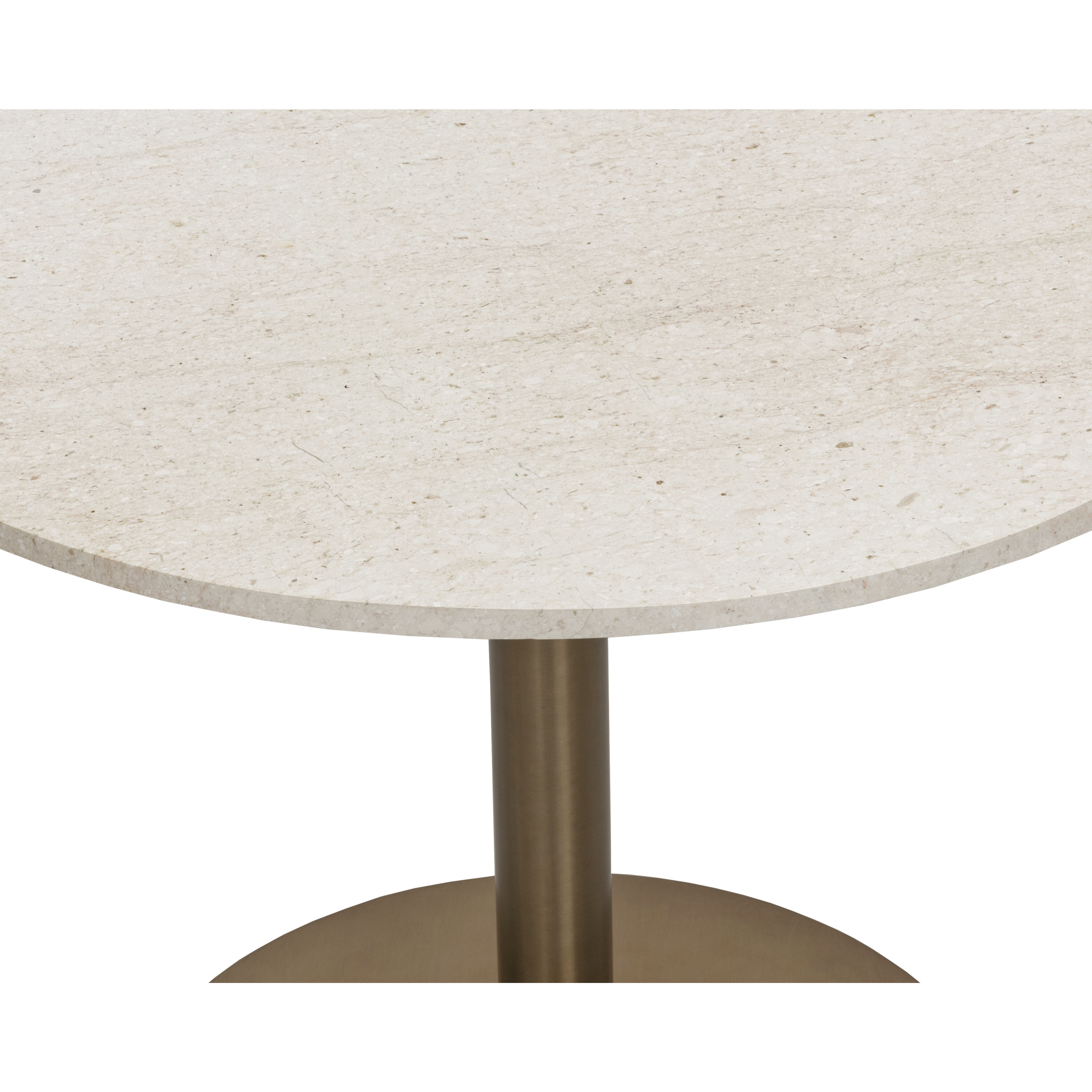 Iska Cream / Antique Brass Bistro Table